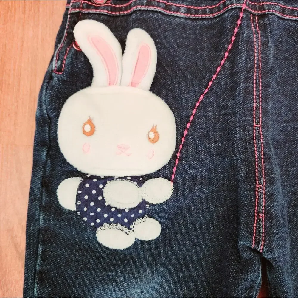 FUYIMEI BUNNY JEAN ROMPER SIZE 18MTHS